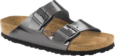 Birkenstock Pantolette Arizona NL WB metallic anthacite 1000295