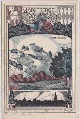 36708 Ak Markt Bergel in Bayern Petersberg 1917