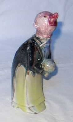 künstlerische Zier-Flasche Keramik Kavalier um 1920