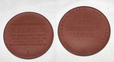 DDR Porzellanmedaille VVB Chemieanlagen Leipzig