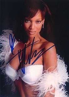 SEXY Original Autogramm TYRA BANKS auf HGF