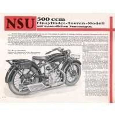 Farb-Poster NSU 501 T 1929