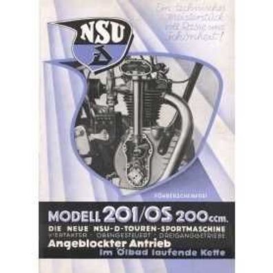Farb-Poster NSU 201 OS 1935