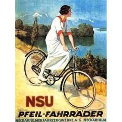 Farb-Poster NSU Fahrrad