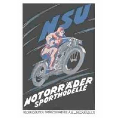 Farb-Poster NSU Sportmodelle 1927