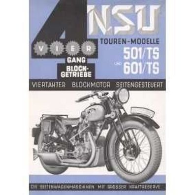 Farb-Poster NSU 501/601 TS