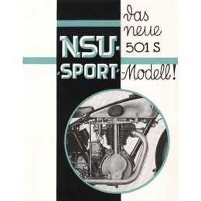 Farb-Prospekt NSU 501 S 1933