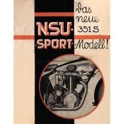 Farb-Prospekt NSU 351 S 1933