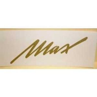 Schriftzug NSU Max für Kotfklügel, gold