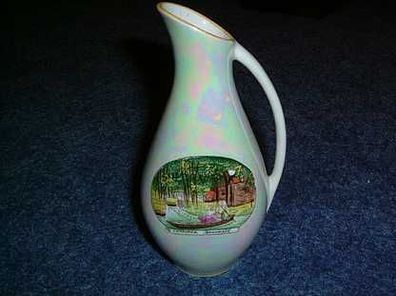 stilvolle Vase mit Griff-Andenkenporzellan Lübbenau