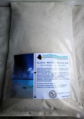 Coral Reef Aloha White Sand XS 0,5-1,25mm weißer Aquariensand f. Meerwasser 10kg