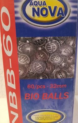 Aqua Nova Bio Balls 60 Stück Filterbälle Filterkugeln Filter Außenfilter Zubehör