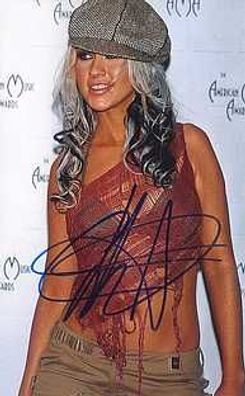SEXY Original Autogramm Christina Aguilera auf HGF