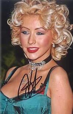 SEXY Original Autogramm Christina Aguilera auf HGF