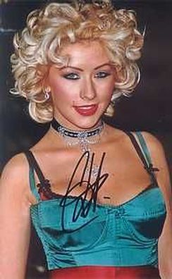 SEXY Original Autogramm Christina Aguilera auf HGF