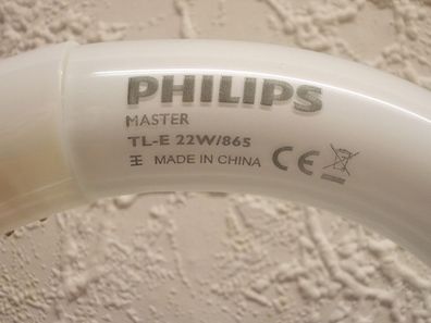 1x Philips MASTER TL-E 22w/865 Made in China Ring-Lampe g10q Day-Light 6500 K Kelvin