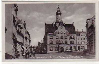 42599 Ak Geringswalde Markt + Rathaus Hauptstr. um 1920