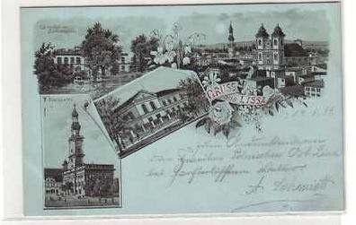 37574 Mehrbild Ak Gruß aus Lissa Gymnasium usw. um 1900