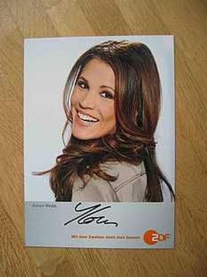 ZDF Fernsehmoderatorin Karen Webb - handsigniertes Autogramm!!!