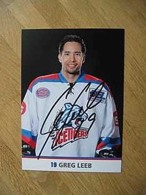 Eishockey Nürnberg Ice Tigers 10/11 Greg Leeb Autogramm