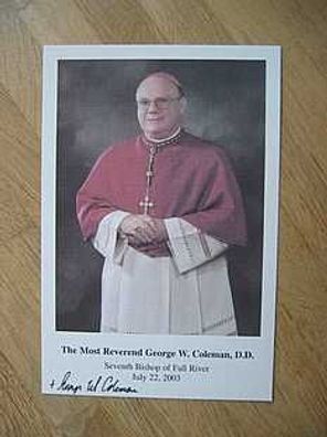 Bischof von Fall River Massachusetts George William Coleman handsigniertes Autogramm!