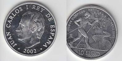 10 Euro Silber Münze Spanien Winter Olympiade 2002