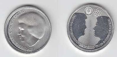 10 Euro Silber Münze Niederlande Hochzeit des Kronprinz