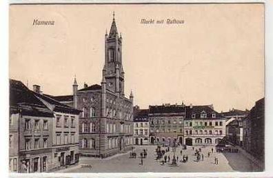 41559 Ak Kamenz Markt mit Rathaus 1911