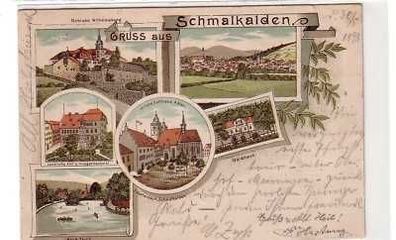 41493 Ak Lithographie Gruss aus Schmalkalden 1898
