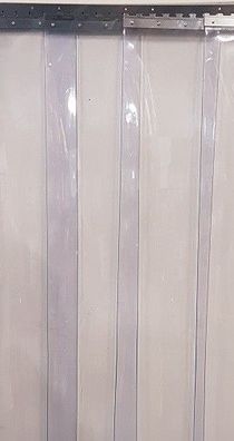 PVC - Lamellenvorhang Bausatz Streifenvorhang 2,0m hoch 1m breit - 30cm-3mm