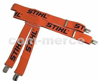 STIHL Hosenträger orange 130cm hochwertig für Bundhose