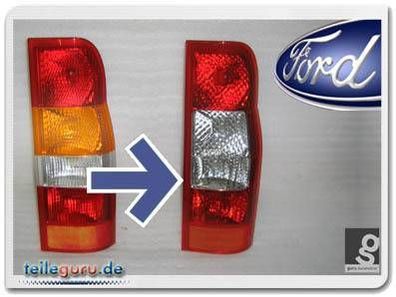 Ford Transit Sport MK6 Klarglas Rückleuchten rot/ weiss
