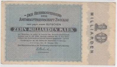 Banknote 10 Milliarden Mark Amtshauptmannschaft Zwickau