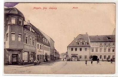 40466 Ak Mügeln Bezirk Leipzig Markt um 1910