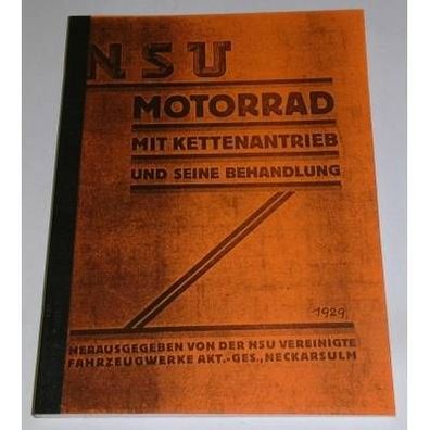 Betriebsanleitung NSU 201 T 1929 Tourenmodell Kette