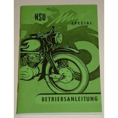 Betriebsanleitung NSU Max-Spezial 1955