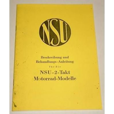 Betriebsanleitung NSU 175/201/251 Z/ ZD 1932