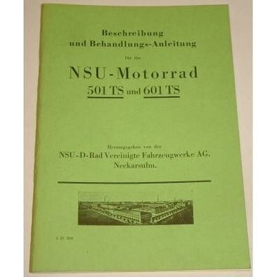 Betriebsanleitung NSU 125 ZDB 1950