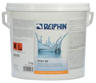 5Kg Delphin Chlor 85 Chlortabs 200Gr. langsamlöslich