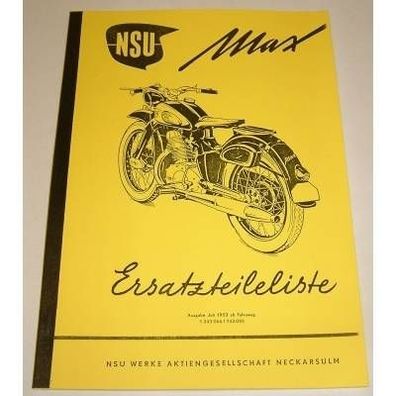 Ersatzteilliste NSU Max 1953