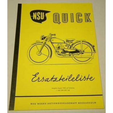 Ersatzteilliste NSU Quick 1953