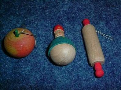 Baumbehang-Spielzeug aus dem Erzgebirge-3 Teile