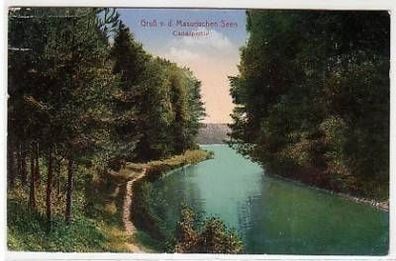 25325 Ak Gruß von den Masurischen Seen Kanalpartie 1917