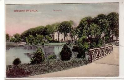 21097 Ak Bischofswerda Parkpartie 1915