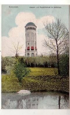 41793 Ak Burgstädt Wasserturm im Wettinhain 1918
