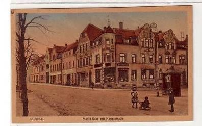 41149 Ak Nerchau Markt Ecke mit Hauptstrasse um 1910