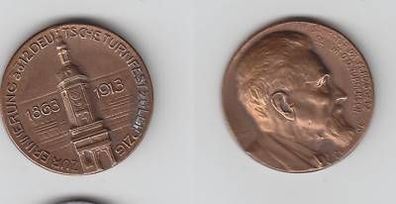 seltene Bronze Medaille Turnfest zu Leipzig 1863-1913