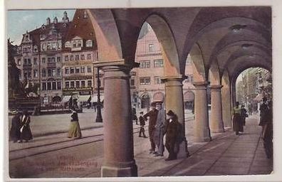 10/26 Ak Leipzig Laubengang des alten Rathaus 1909