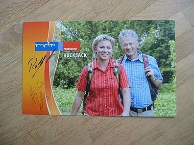 MDR Fernsehmoderatoren Heike Opitz & Robby Mörre - handsignierte Autogramme!!!