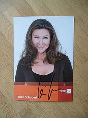 BR Fernsehmoderatorin Karin Schubert - hands. Autogramm